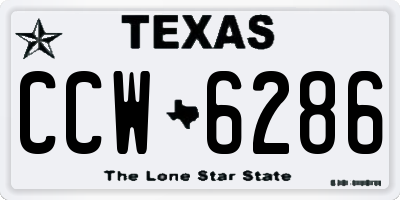 TX license plate CCW6286
