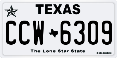 TX license plate CCW6309