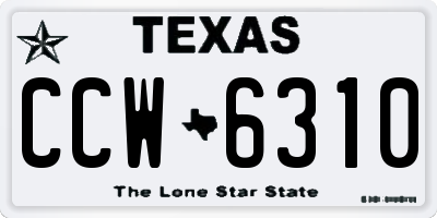 TX license plate CCW6310