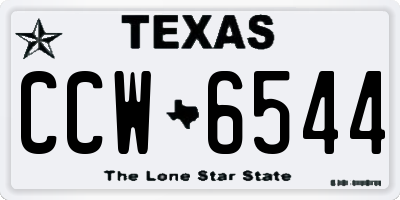 TX license plate CCW6544