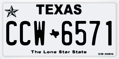 TX license plate CCW6571