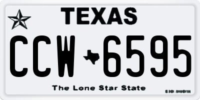 TX license plate CCW6595