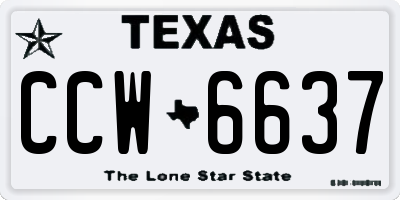 TX license plate CCW6637