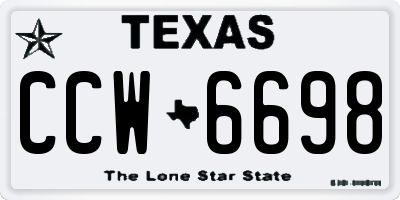 TX license plate CCW6698
