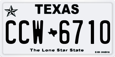 TX license plate CCW6710