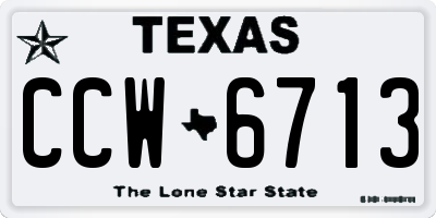 TX license plate CCW6713