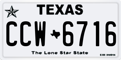 TX license plate CCW6716