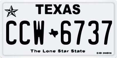 TX license plate CCW6737