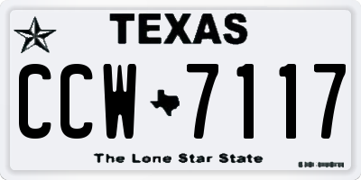 TX license plate CCW7117