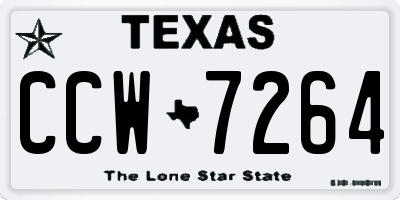TX license plate CCW7264