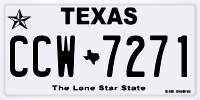 TX license plate CCW7271