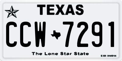 TX license plate CCW7291