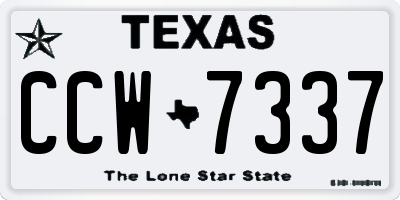 TX license plate CCW7337
