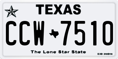 TX license plate CCW7510