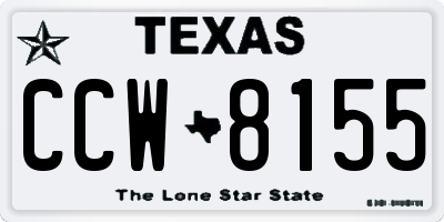 TX license plate CCW8155