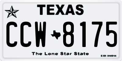 TX license plate CCW8175