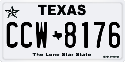 TX license plate CCW8176