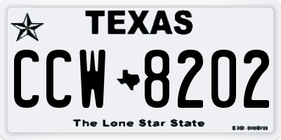 TX license plate CCW8202