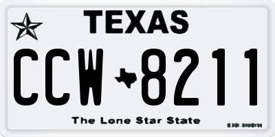 TX license plate CCW8211