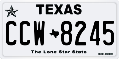 TX license plate CCW8245