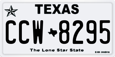TX license plate CCW8295