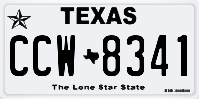 TX license plate CCW8341