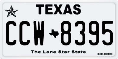 TX license plate CCW8395