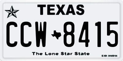 TX license plate CCW8415