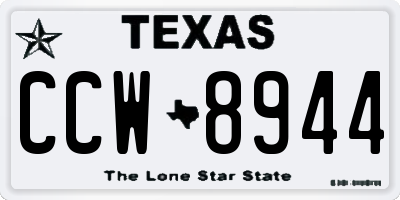TX license plate CCW8944