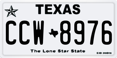 TX license plate CCW8976