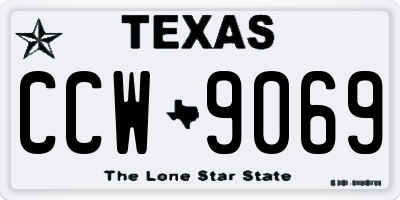 TX license plate CCW9069