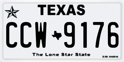 TX license plate CCW9176