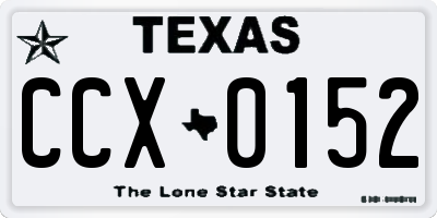 TX license plate CCX0152