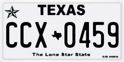 TX license plate CCX0459