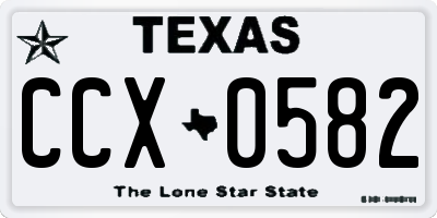 TX license plate CCX0582