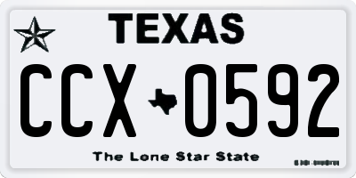 TX license plate CCX0592