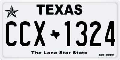 TX license plate CCX1324