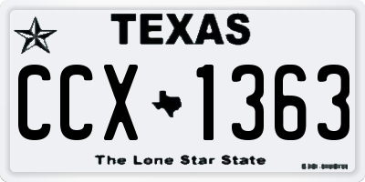 TX license plate CCX1363