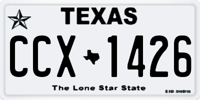 TX license plate CCX1426