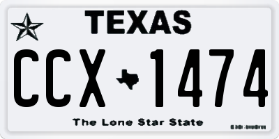 TX license plate CCX1474