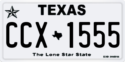TX license plate CCX1555
