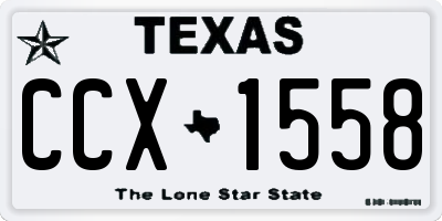 TX license plate CCX1558