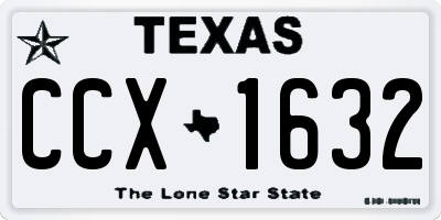 TX license plate CCX1632