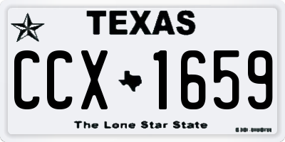 TX license plate CCX1659