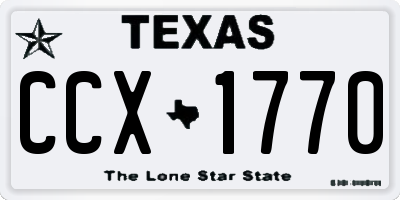 TX license plate CCX1770