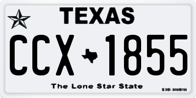 TX license plate CCX1855