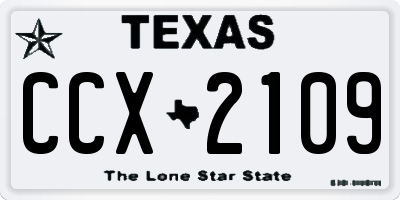 TX license plate CCX2109