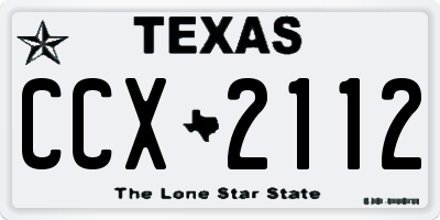 TX license plate CCX2112