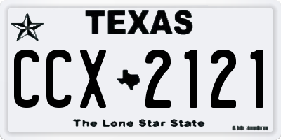 TX license plate CCX2121