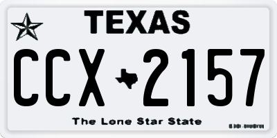 TX license plate CCX2157